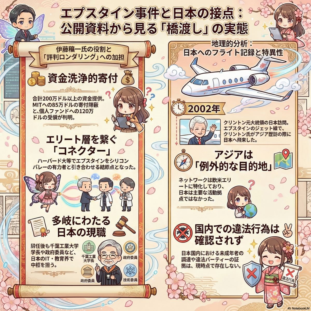 米国政府が公開したエプスタイン事件に関与が疑われる日本人