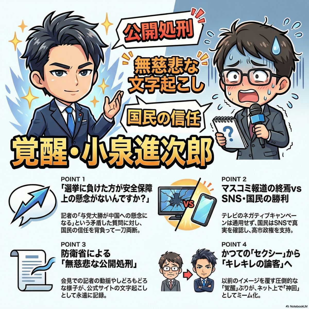 マスコミ敗北！ 選挙大勝を「懸念」と呼ぶ日テレ細川記者の末路…進次郎の正論一刀両断が痛快すぎる