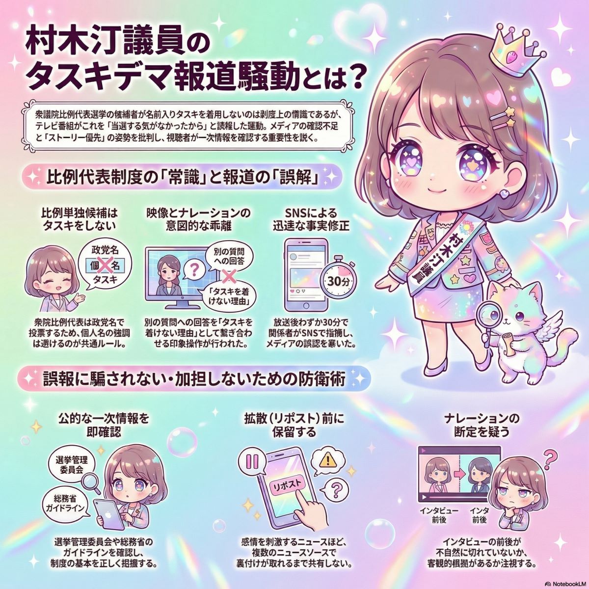 村木汀(むらき なぎさ)候補への悪質なデマを放送