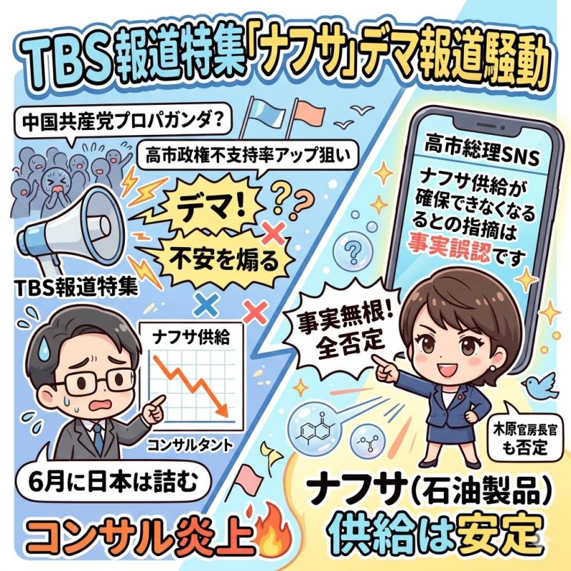 トンデモ報道「ナフサの供給6月に止まる!」も通用せず