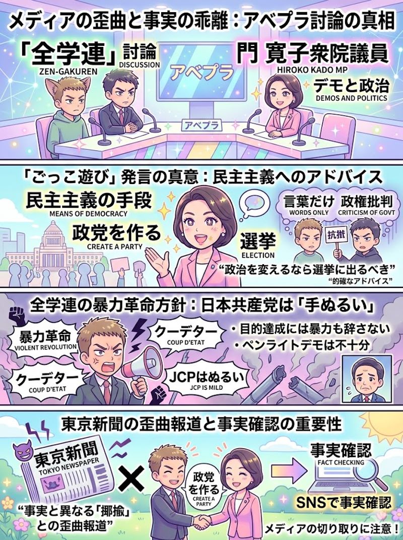 全学連のトップたちと門寛子衆院議員らが討論