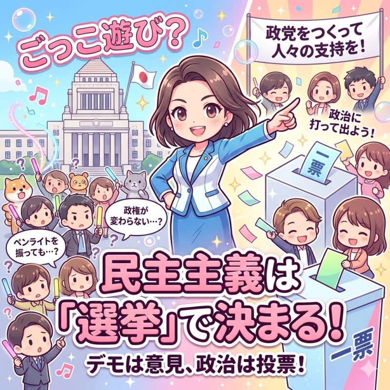 ３万人のペンライトデモ