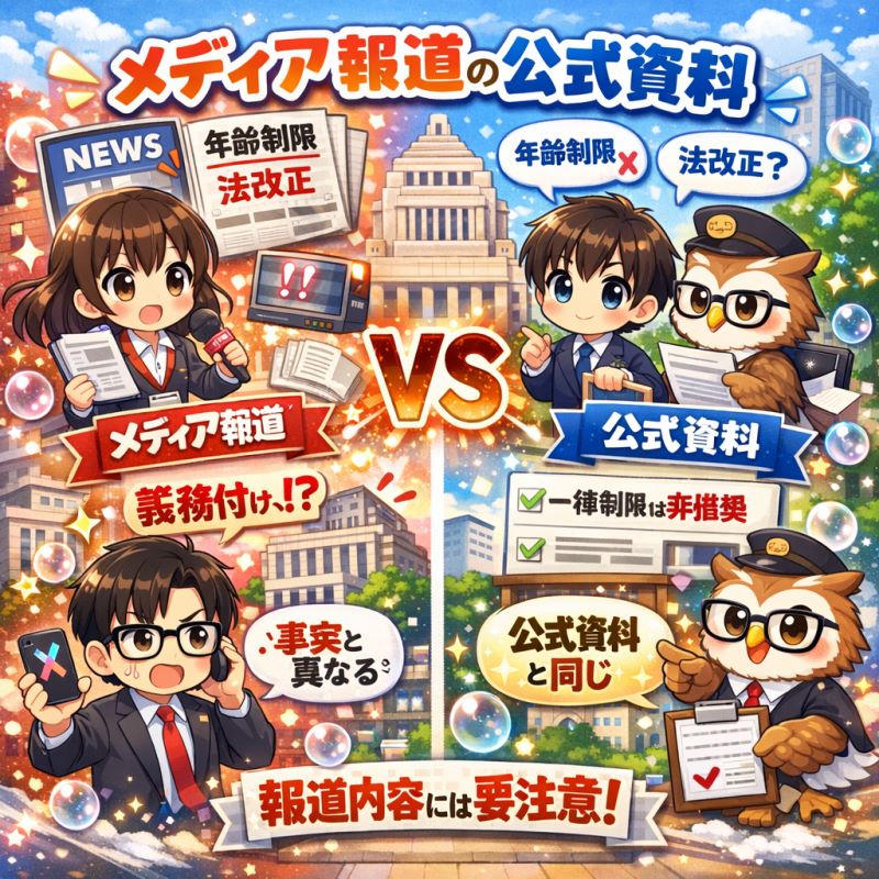 メディアの報道内容と公式資料の違い