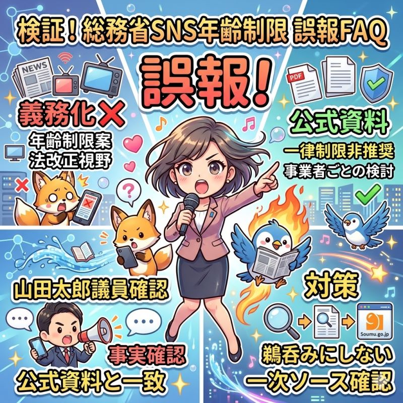 【総務省SNS年齢制限】の虚偽報道の質問集（FAQ）