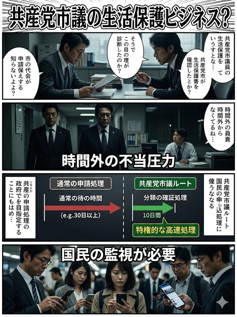 共産党市議の生活保護ビジネスとも言われる行為とは？