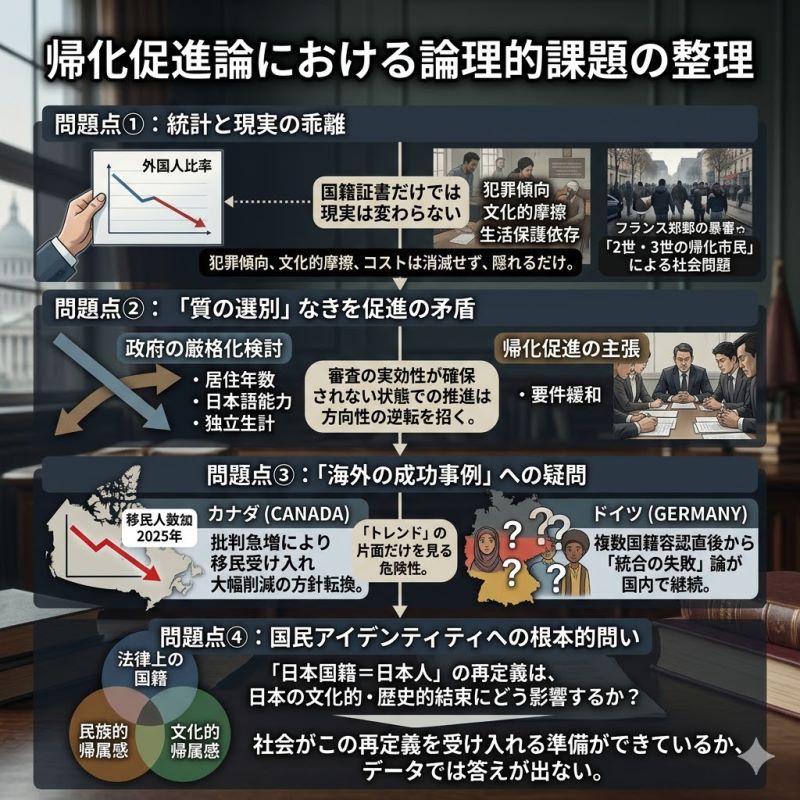 ⚖️ 「帰化促進論」の何が問題なのか——論理的に整理する