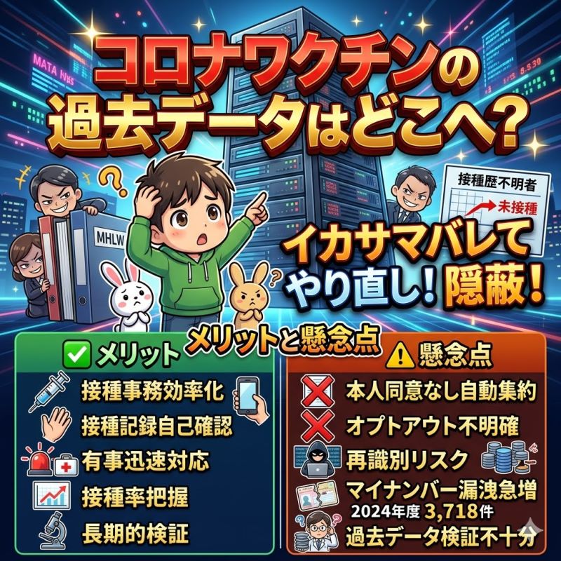 コロナワクチンの過去データはどこへ