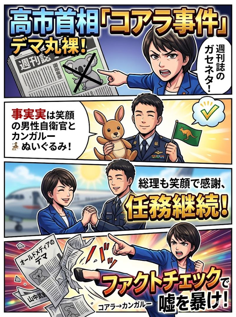 高市首相「コアラ事件」って結局なんやねん？ 週刊誌のデマが丸裸にされた一件をガッツリ解説