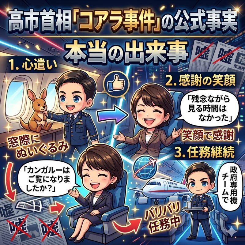 高市首相「コアラ事件」の公式事実