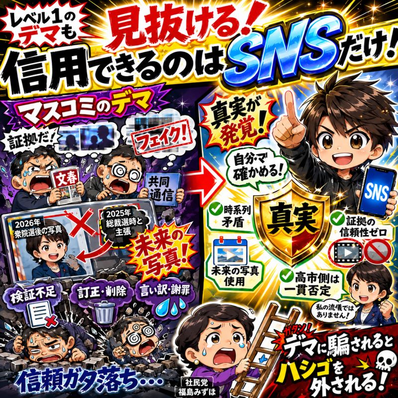 レベル１のデマを見抜けぬマスコミクォリティ