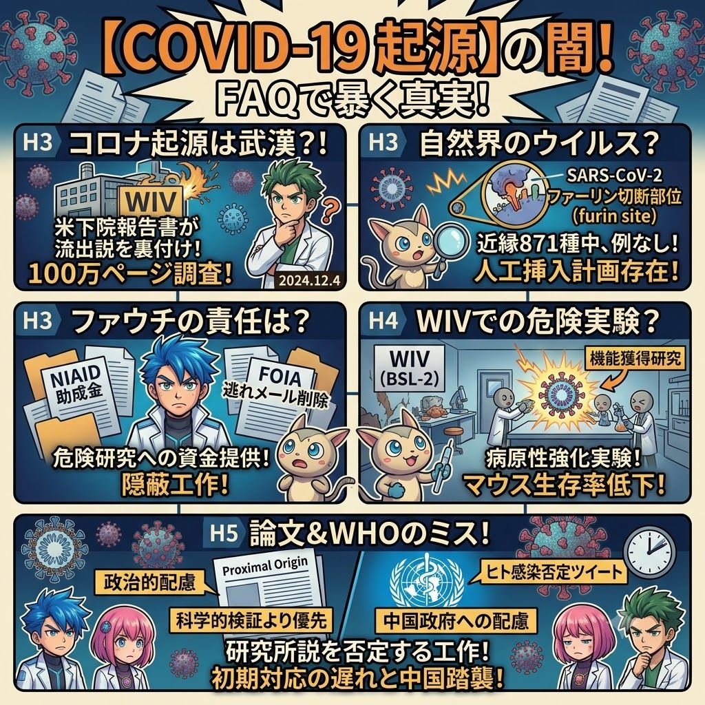 【新型コロナウイルスの起源】よくある質問（FAQ）