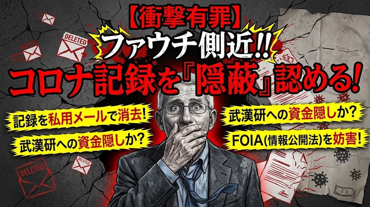 ファウチの側近デイビッド・モレンスがコロナ記録隠蔽で有罪認容