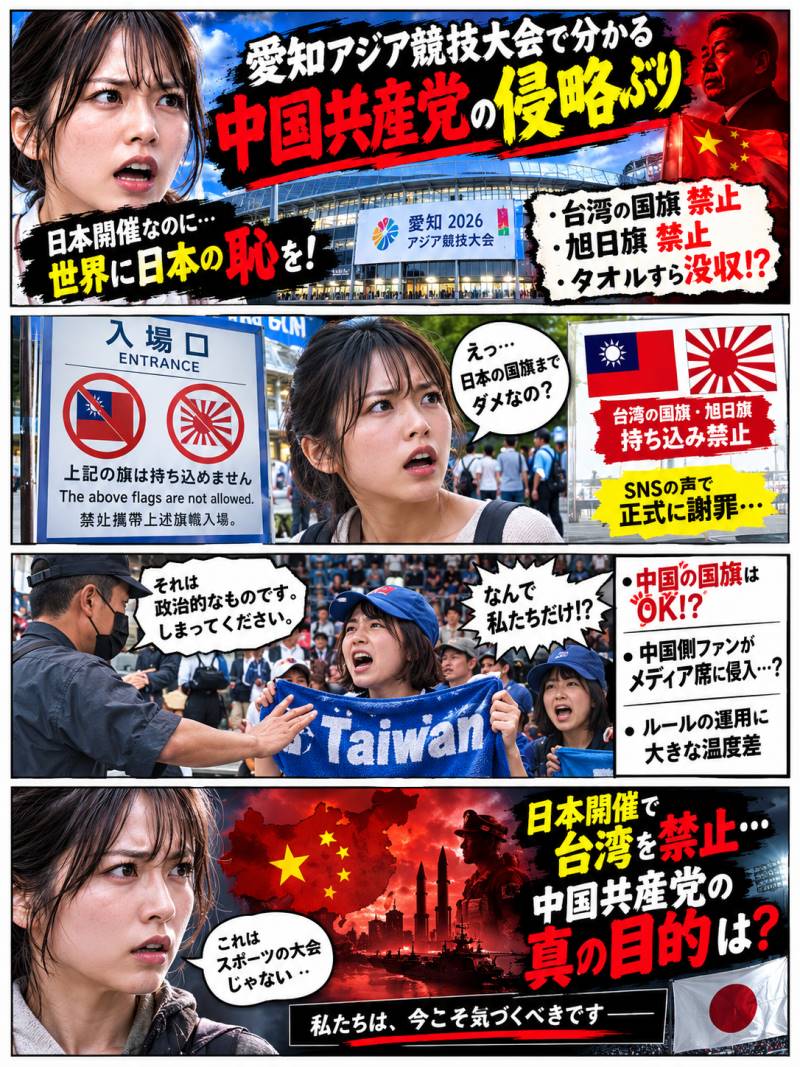 愛知アジア競技大会で分かる中国共産党の侵略ぶり