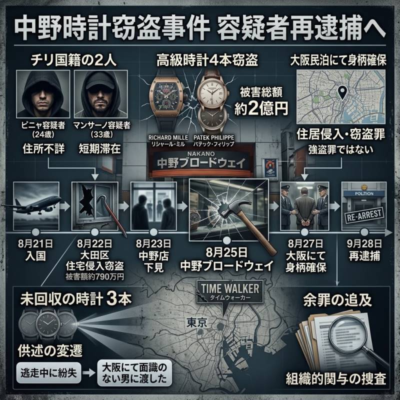 中野ブロードウェイの時計窃盗は何が起きたのか