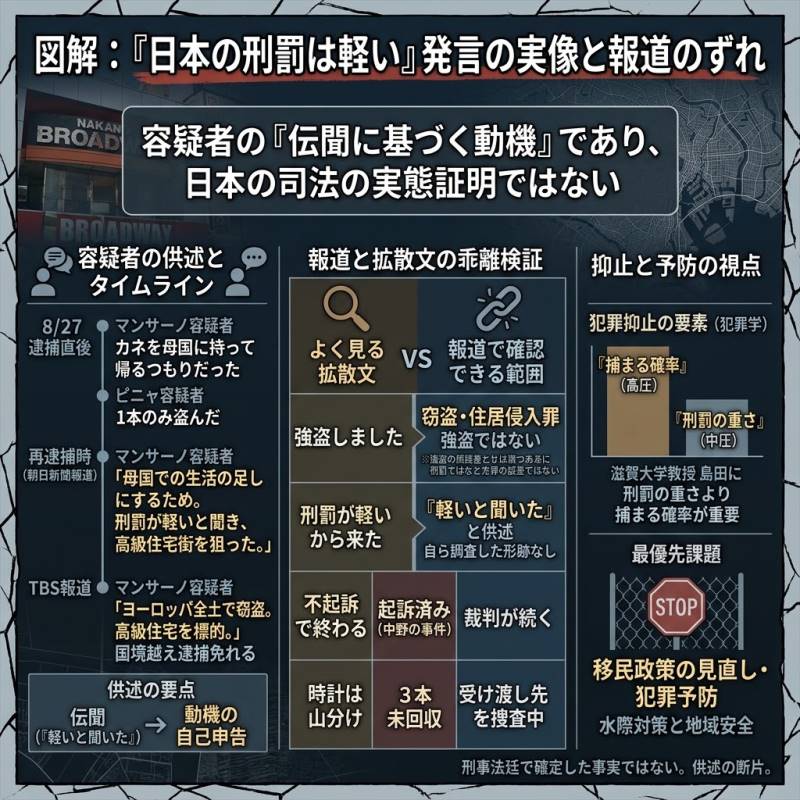 「日本は刑罰が軽い」は実際に何と言ったのか