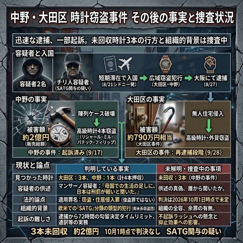 【中野ブロードウェイ時計窃盗事件】のよくある質問(FAQ)