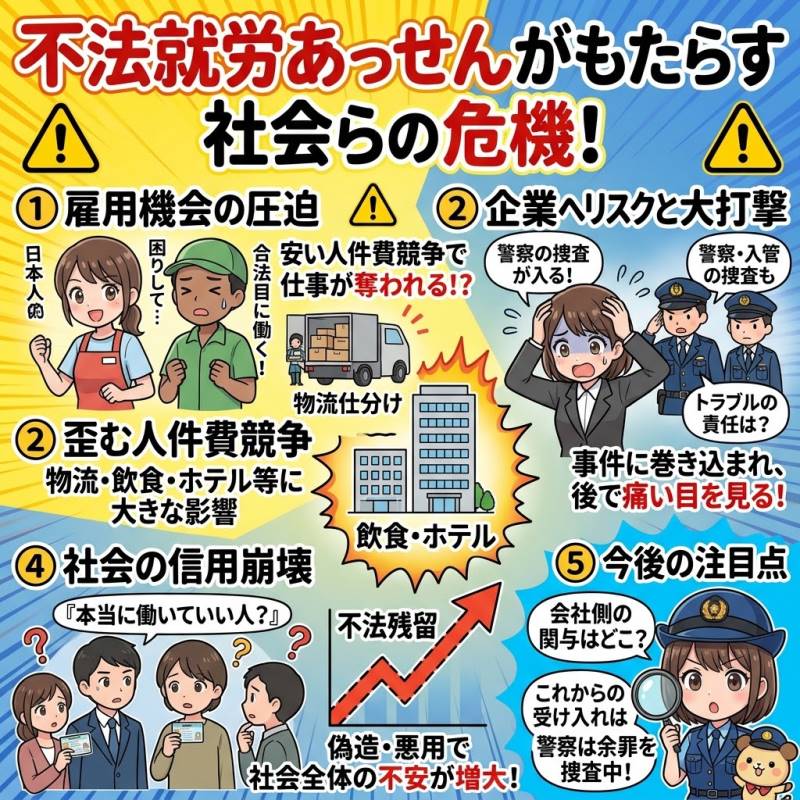 日本人の雇用や社会に与える損失と不安